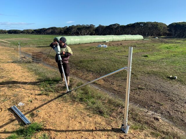 Mega anchor being installed
