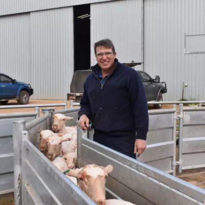 Tim Hall, Carunna Vale, Jamestown, wouldn't change anything with the Clipex stock yards he installed on the Eldina property. Picture by Kiara Stacey