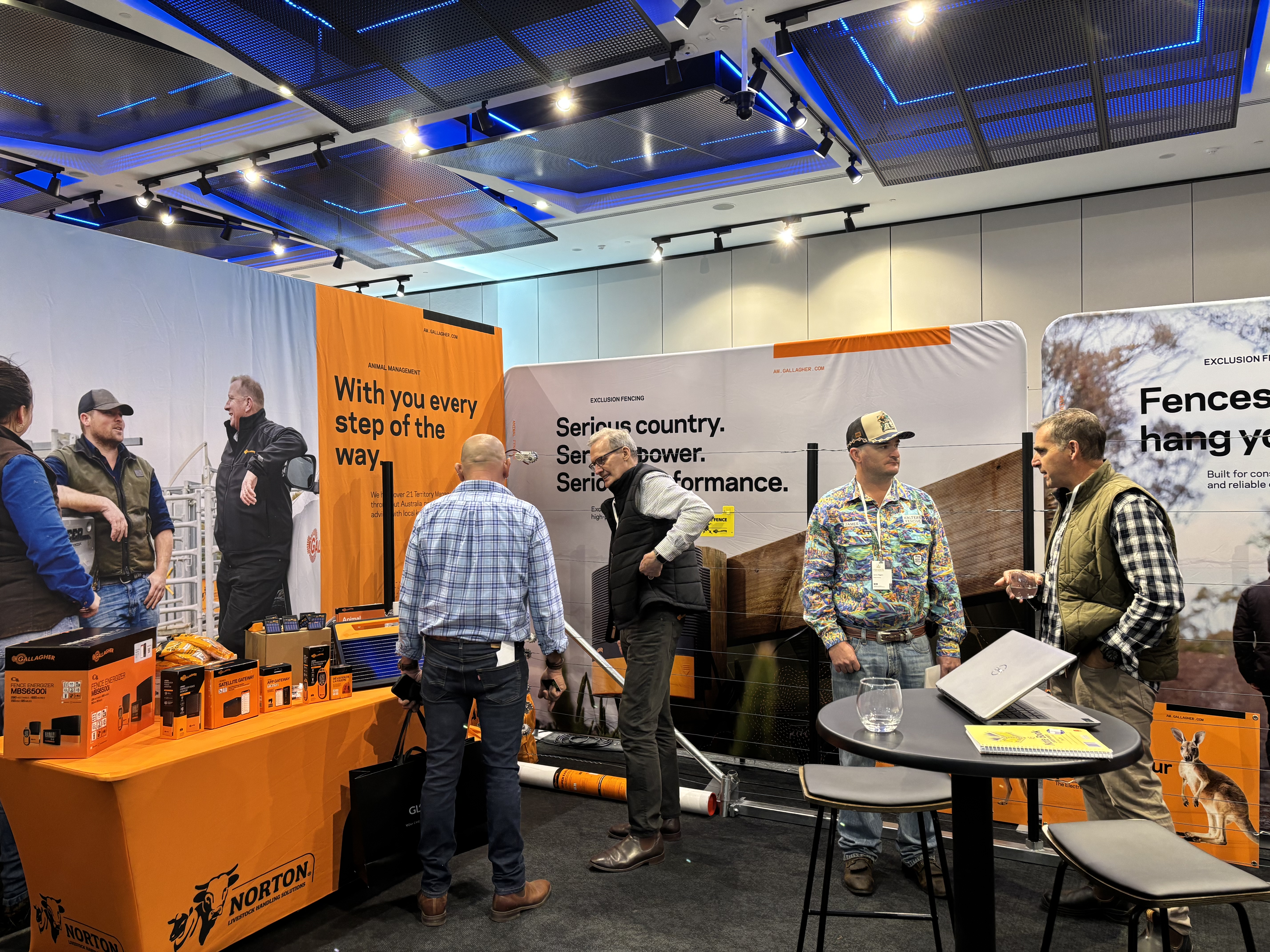 The Gallagher display at the FIA event