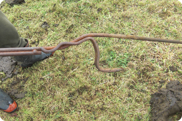 Ring Top Post with bent foot plate