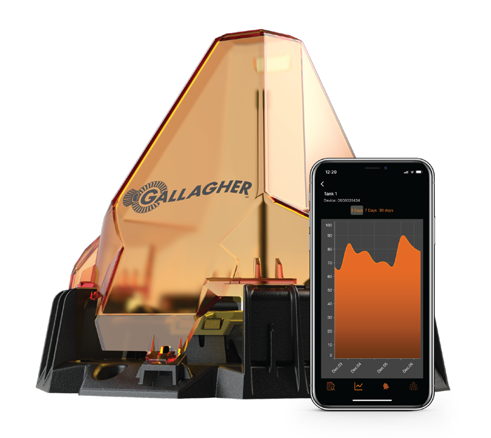 Monitoramento de líquidos por satélite da Gallagher Water Level Monitoring System