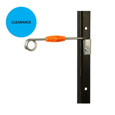 Steel Post Live Tip Lockset Offset marked for clearance sale with blue promotional sticker