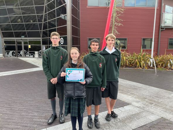 L-R: Flying Left's Nicholas Steed, Lilliah Wade, Nathaniel Higgins, and Harry Febery L-R: Flying Left's Nicholas Steed, Lilliah Wade, Nathaniel Higgins, and Harry Febery